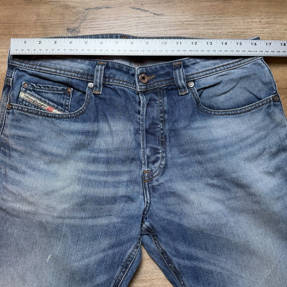 Diesel Larkee-Relaxed Jeans Mens 32x27 Blue Comfort Straight Stretch Denim 0848C - Picture 12 of 16